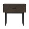 Armen Living Marquis 1 Drawer Oak Wood Nightstand with Black Metal Legs LCMULAGR - alternate 1